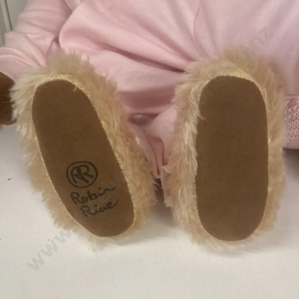 Pair of Robin Rives Teddy Bears & Smaller Bear With Pink Tones Image 1++