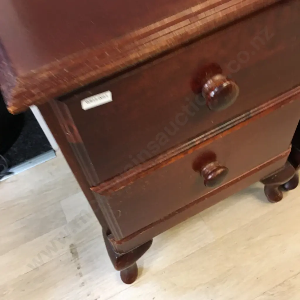 Pair of 2 Drawer Bedsides, Knob Handles Image 1++