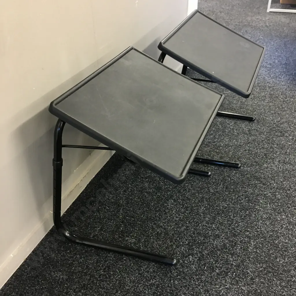Table Mate Folding TV Tray / Table, Black x 2 Image 1++