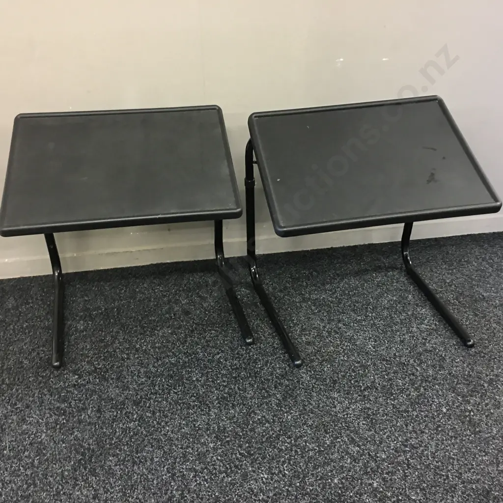 Table Mate Folding TV Tray / Table, Black x 2 Image 1++