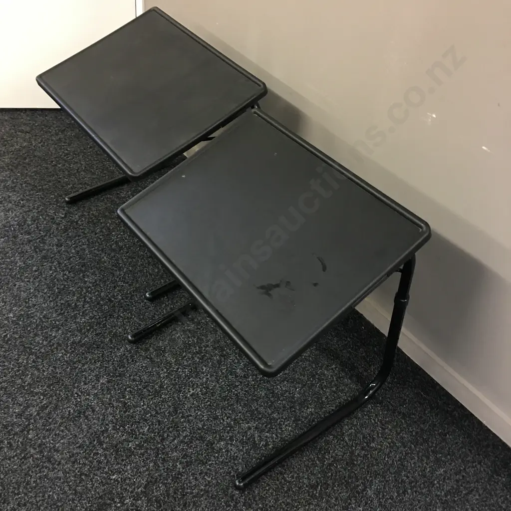 Table Mate Folding TV Tray / Table, Black x 2 Image 1++