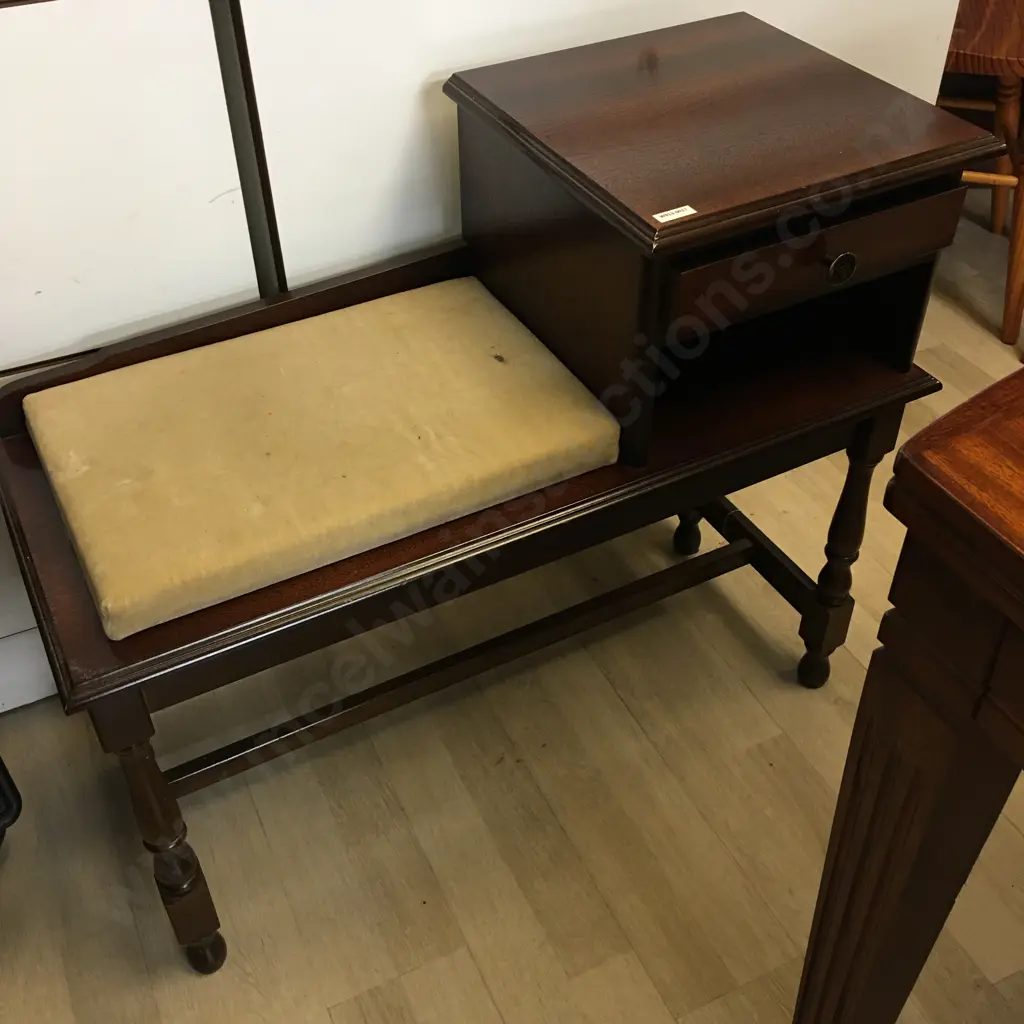Telephone Table, Single Drawer, H68 W80 D34cm Image 1++
