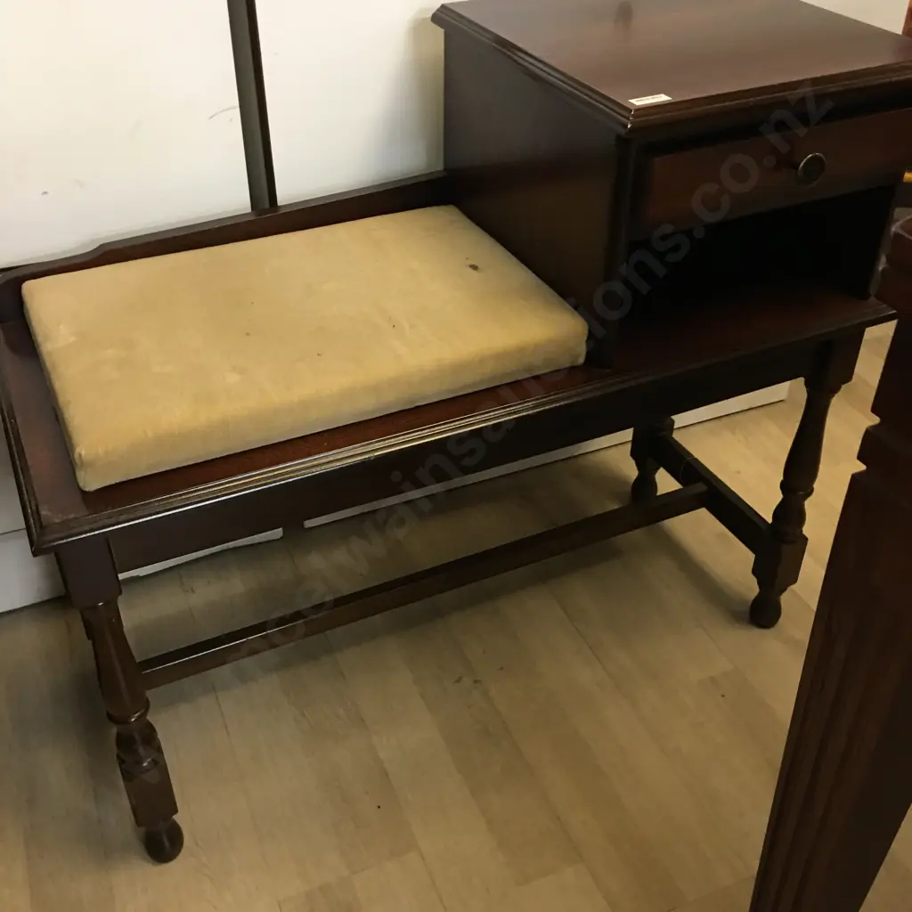 Telephone Table, Single Drawer, H68 W80 D34cm Image 1++