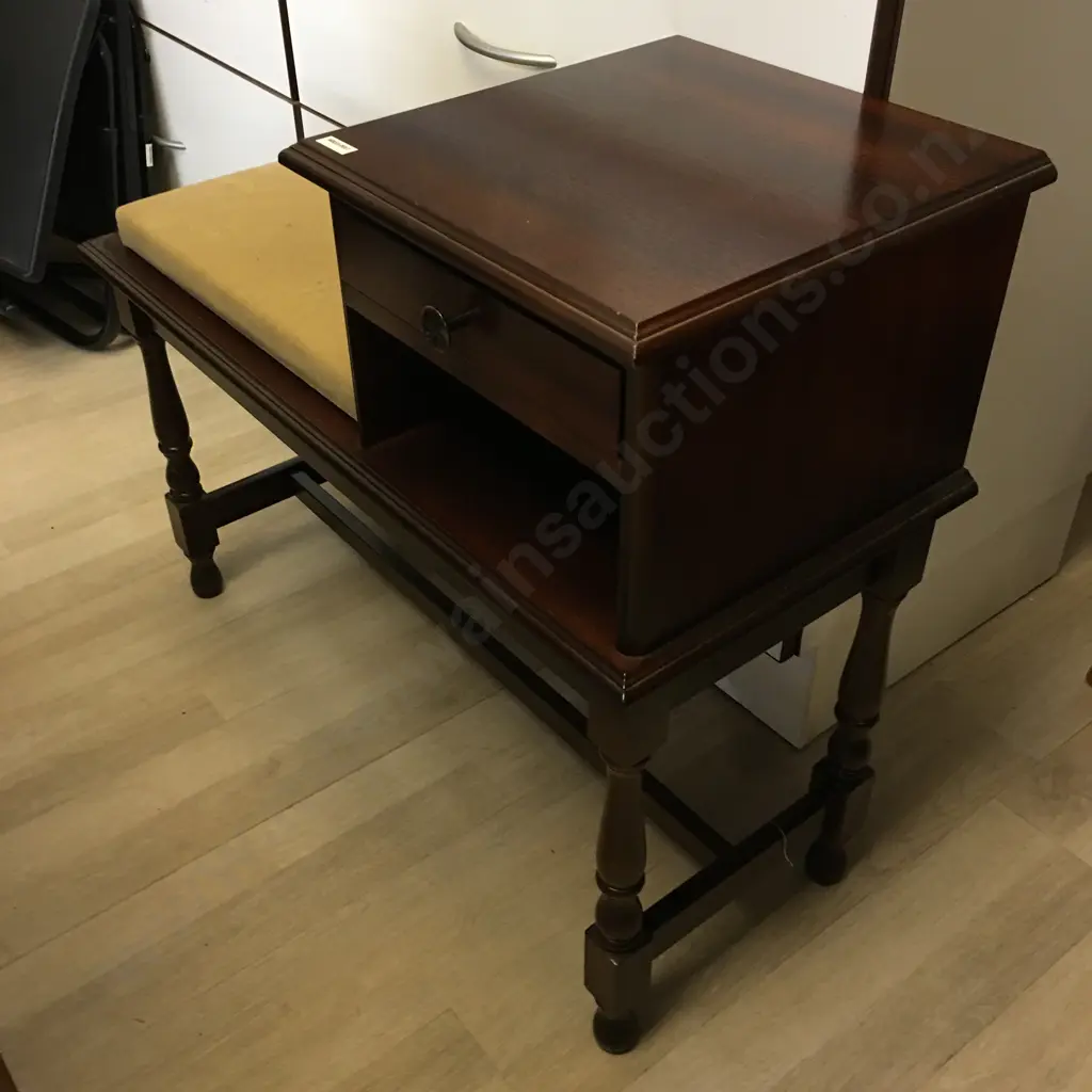 Telephone Table, Single Drawer, H68 W80 D34cm Image 1++