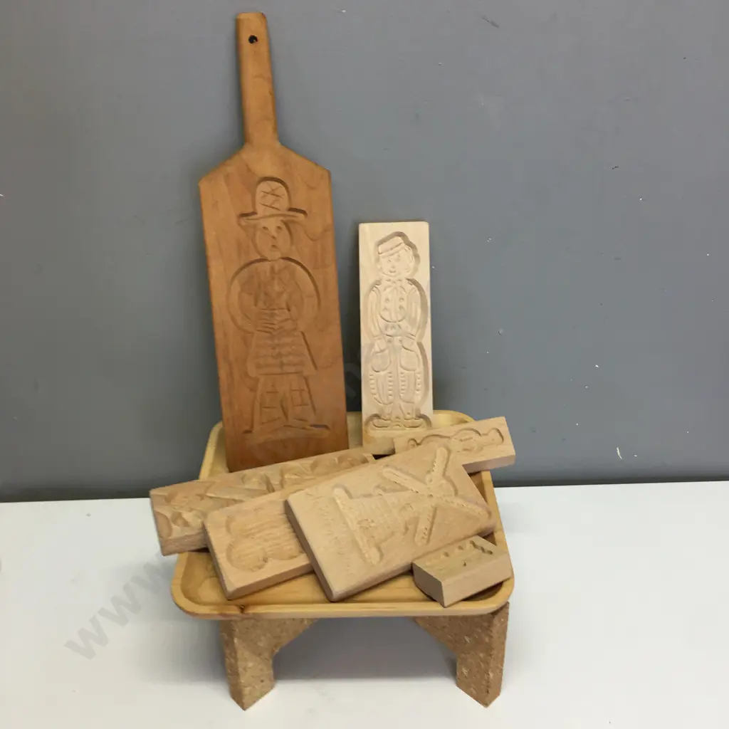 Traditional Wooden Moulds For Dutch Spiced Biscuits (Speculaas) & Wooden Ware Image 1++