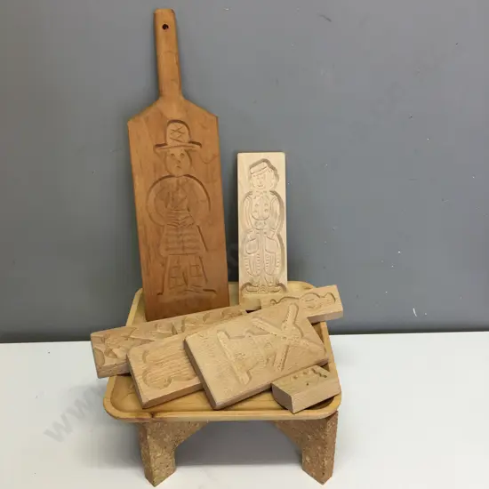 Traditional Wooden Moulds For Dutch Spiced Biscuits (Speculaas) & Wooden Ware