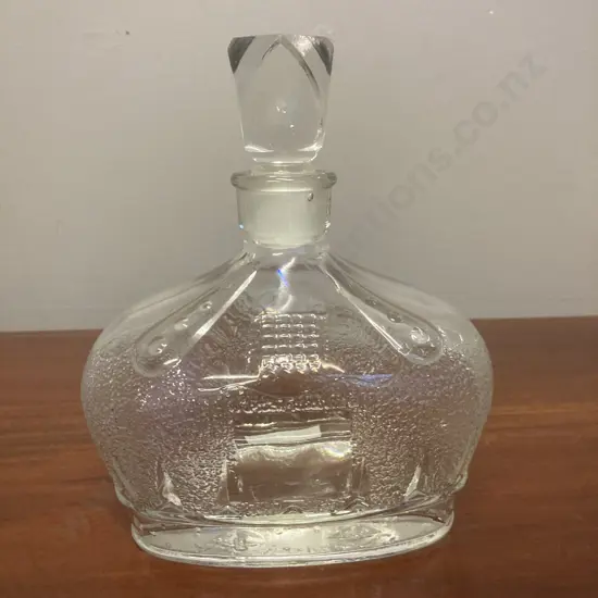 Vintage Seagers Gin Crown Shaped Glass Decanter,1953 Coronation Commemorative