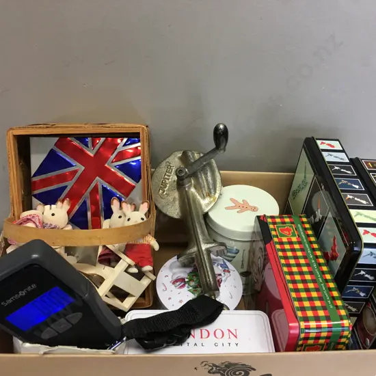 Vintage Jupiter Bean Slicer, Tins, Toys Etc