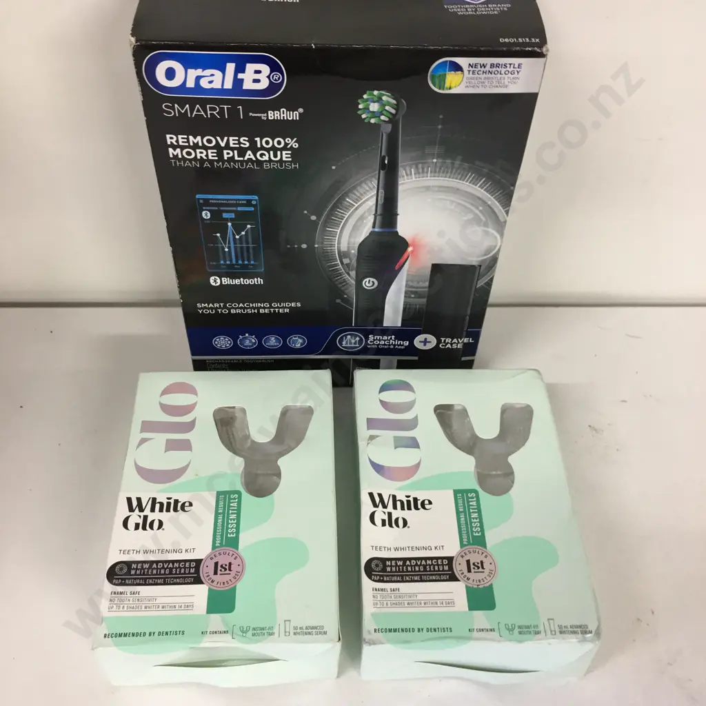 Braun Oral B Smart #1 With 2 x White Glo Teeth Whitening Kits Image 1++