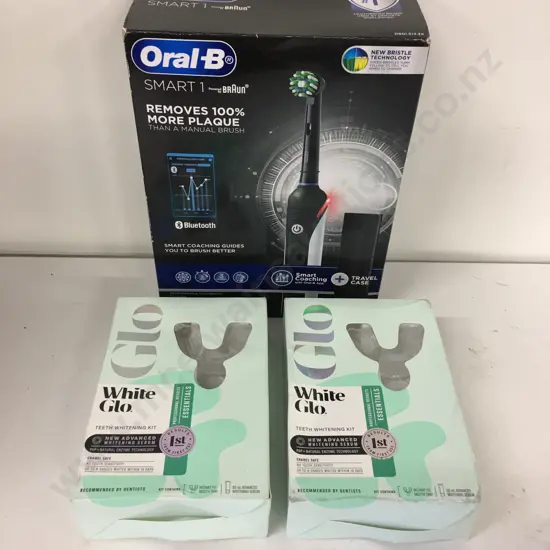 Braun Oral B Smart #1 With 2 x White Glo Teeth Whitening Kits