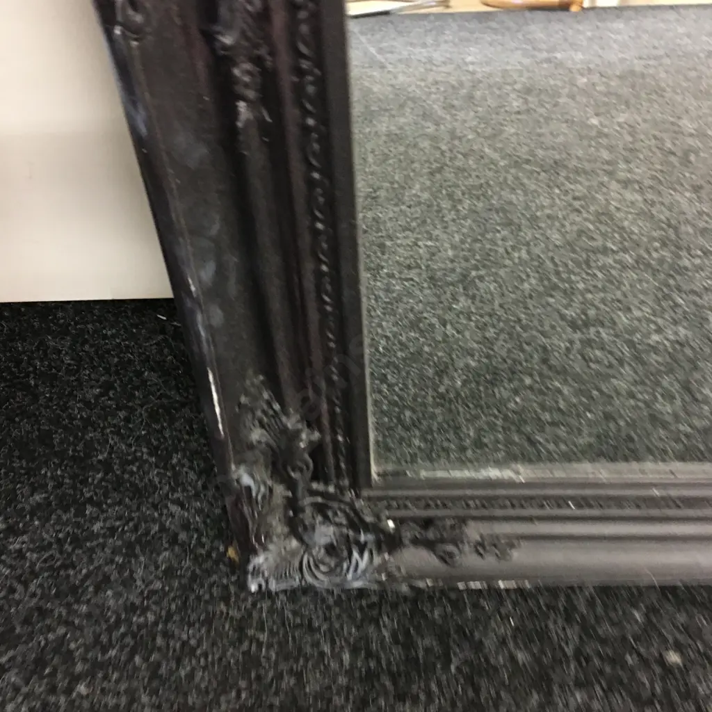 Painted Ornate Framed Rectangular Wall Mirror, 74 x 115cm Image 1++