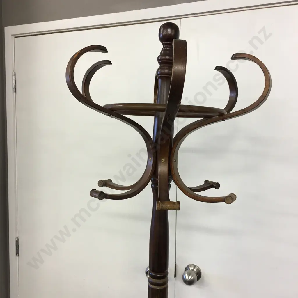 Vintage Wooden Coat Stand With Swivel Top, H190cm Image 1++