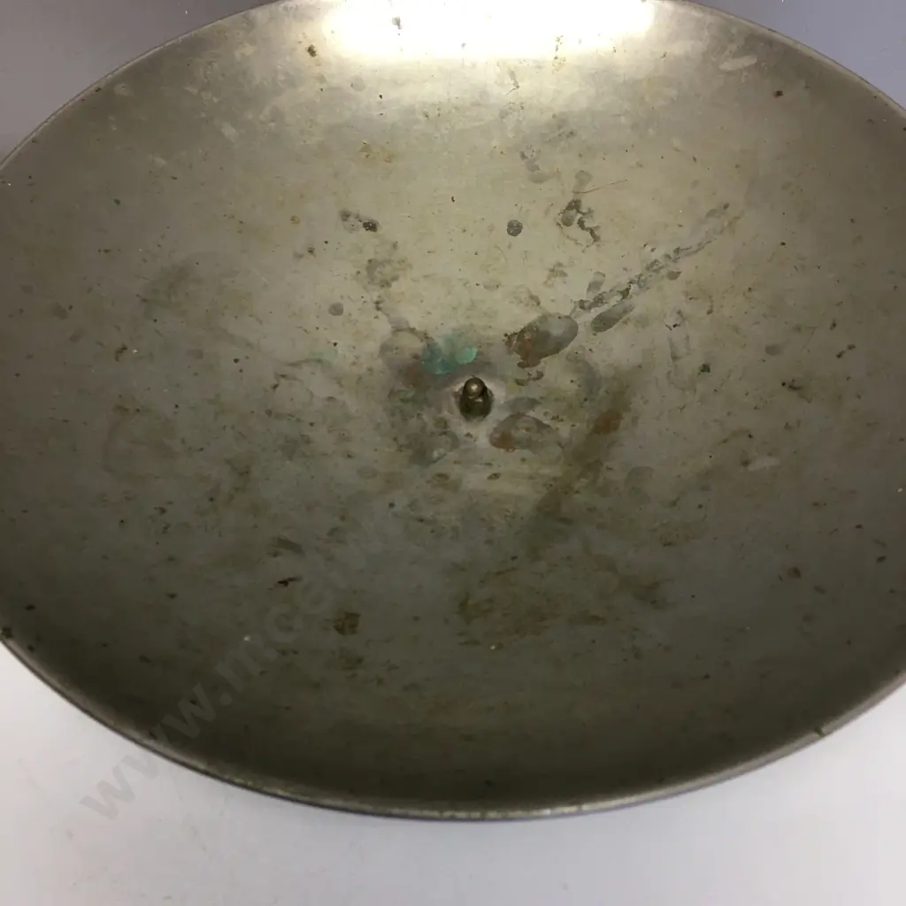 Art Deco Large Footed Fruit Bowl, Marble Effect Base, 15 x 36cm Image 1++