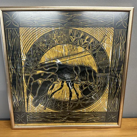 Framed Limited Edition Artwork Signed by M Roebeck 4/5, 42 x 42cm.