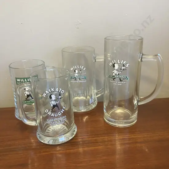 Lot of Four WAIKATO WILLY the WAITER Anniversary Handles - 55th, 67th, 73rd, 74th