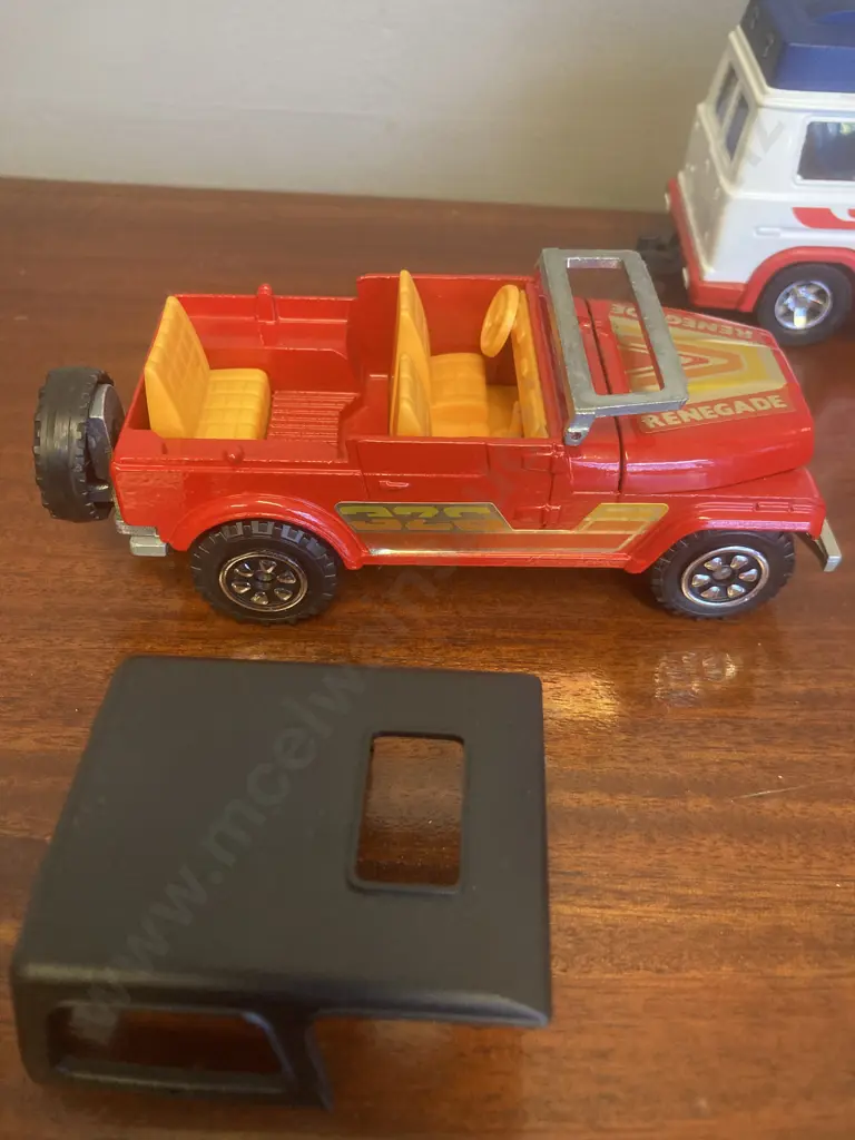 Vintage Majorette 1:36 Diecast Ambulance, Toyota Landcruiser & 1:32 Jeep Renegade Image 1++