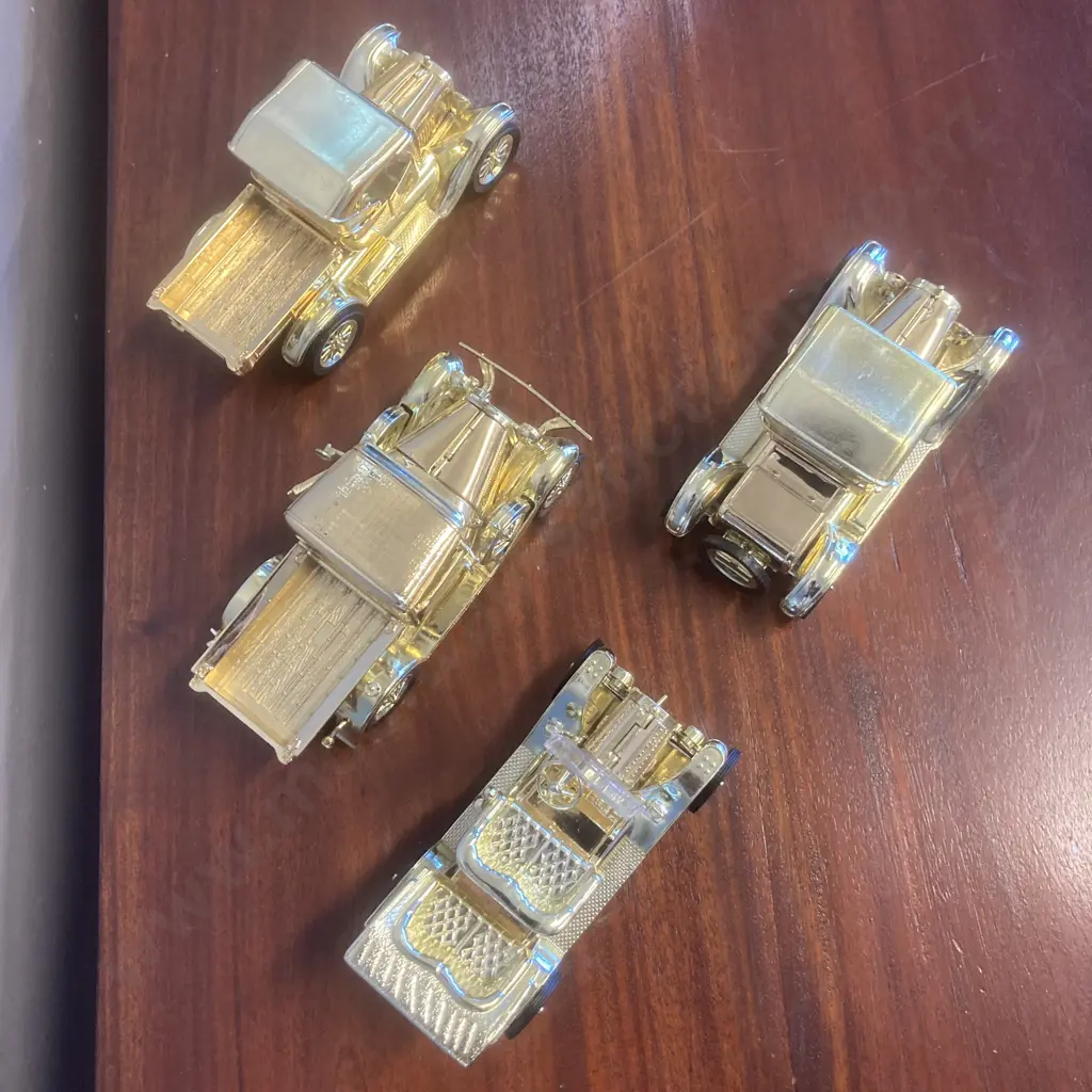 24K Gold Plated Models - 1925 Ford Model T Pickup, 1931 Ford Model A, 1925 Ford Model T & 1909 Ford Image 1++