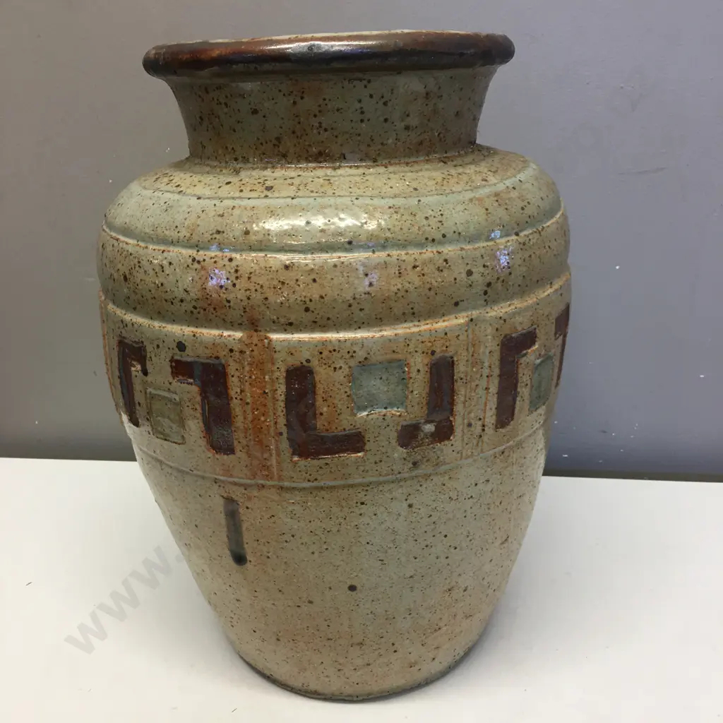 Large Patterned Pottery Vase, H38cm Image 1++