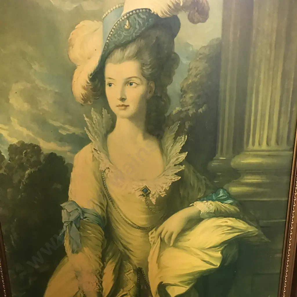 Vintage Gilt Framed Artwork "Honarable Mrs Graham" By Thomas Gainsborough 80x64cm. Image 1++
