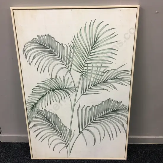 Framed Palm Artwork H90cm,W60cm.