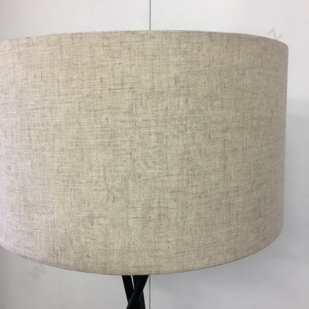 Tripod Floor Lamp With Linen Look Shade, H150cm Image 1++