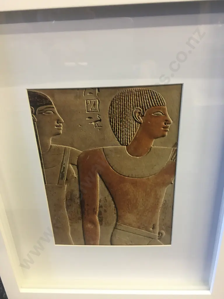 Three Egyptian Themed Artworks White Framed Image 1++