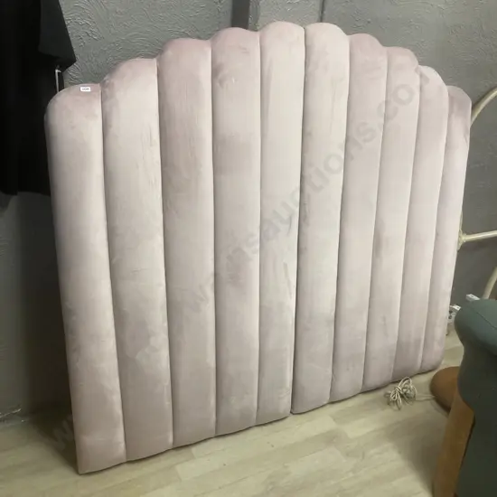 Velvet Pink Bedhead, 2Pce 140 x 153cm