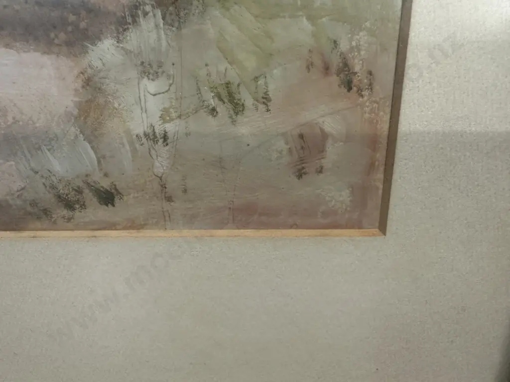 Gilt Framed Artwork Signed Landscape Scene 37 x 40cm. Image 1++