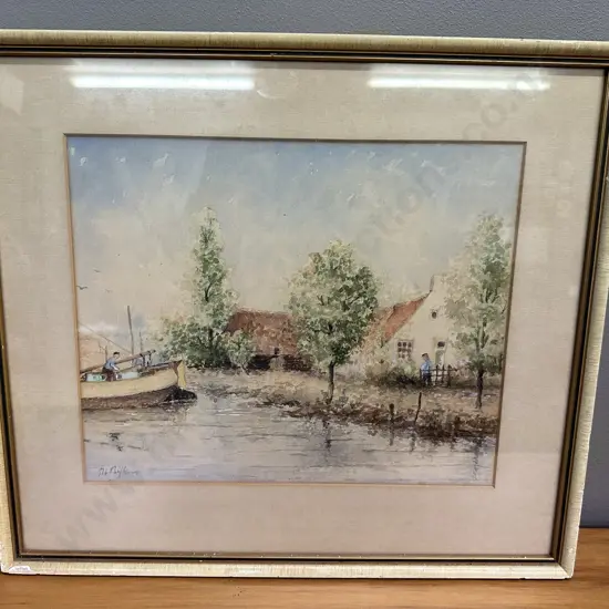 Vintage Framed Original Water Colour Signed By The Artist 40 x 45cm.