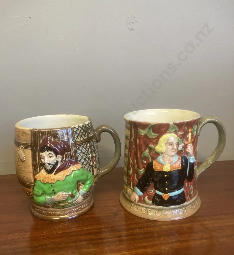 Beswick England Merry Wives Of Windsor Mug 1127 & Hamlet Mug 1147 Image 1++