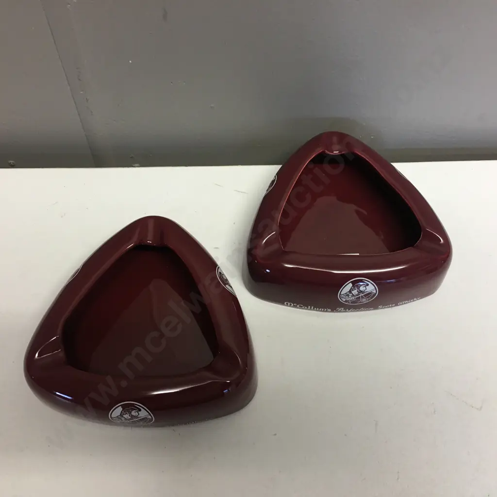 Vintage McCallums Perfection Scots Whisky Wade Ashtrays x 2 Image 1++