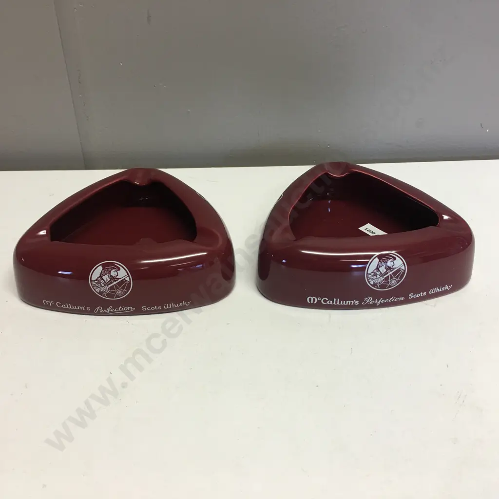 Vintage McCallums Perfection Scots Whisky Wade Ashtrays x 2 Image 1++