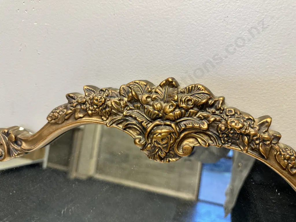 Vintage Ornate Gilt Framed Wall Mirror, 55 x 66cm Image 1++