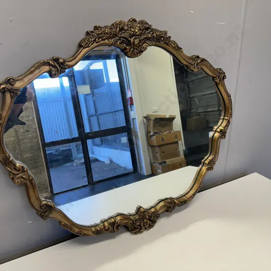 Vintage Ornate Gilt Framed Wall Mirror, 55 x 66cm