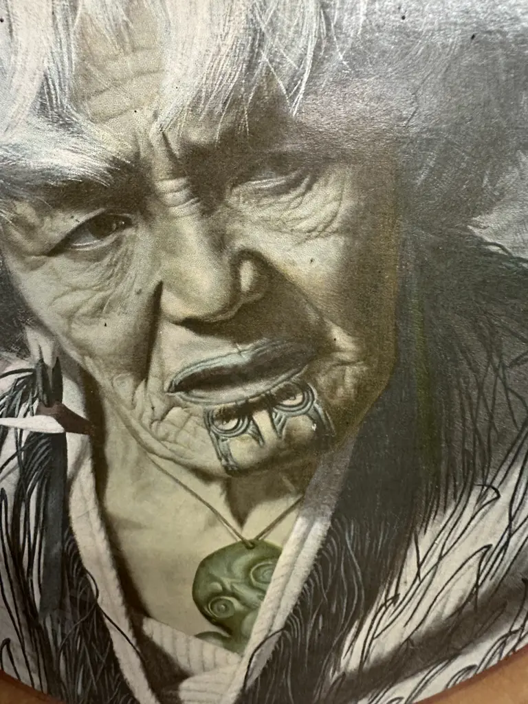 Framed C. F Goldie Print "A Maori Chieftainess (Harata Rewiri Tarapata,1831-1913) 57 x 47cm (af to frame) Image 1++