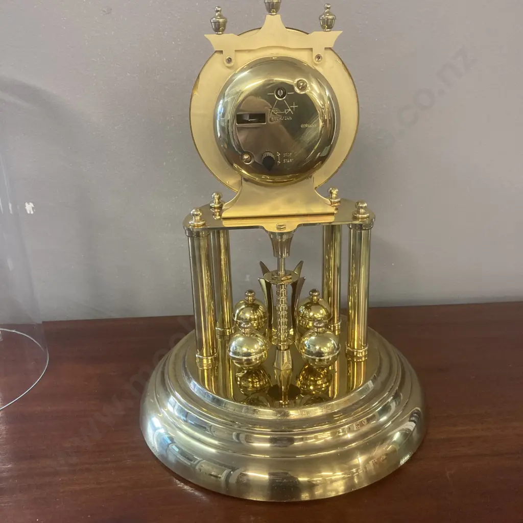 Mid Century West German Schatz "Royal" Electronic 400 Day Clock With Glass Dome & Original Instructions, H30cm Image 1++