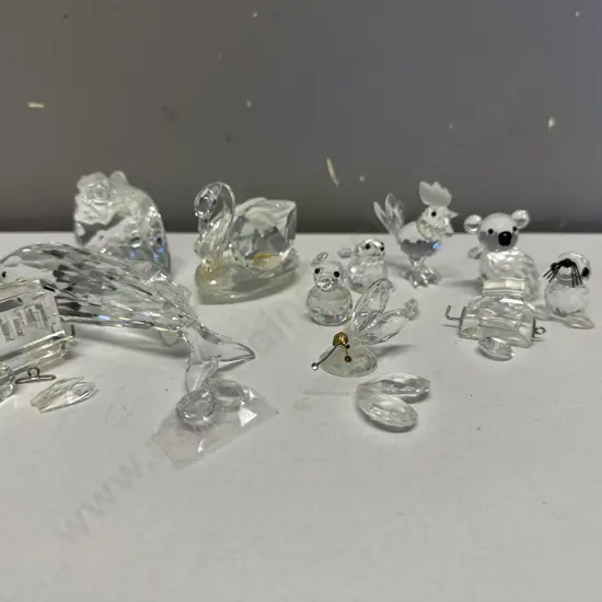Selection of Swarovski Crystal Animals (As Found Condition)