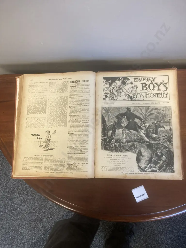 Every Boy's Volume: Vol Ill,1907 Edited by George Andrew Hutchison, Published by EBM, 1907 Image 1++