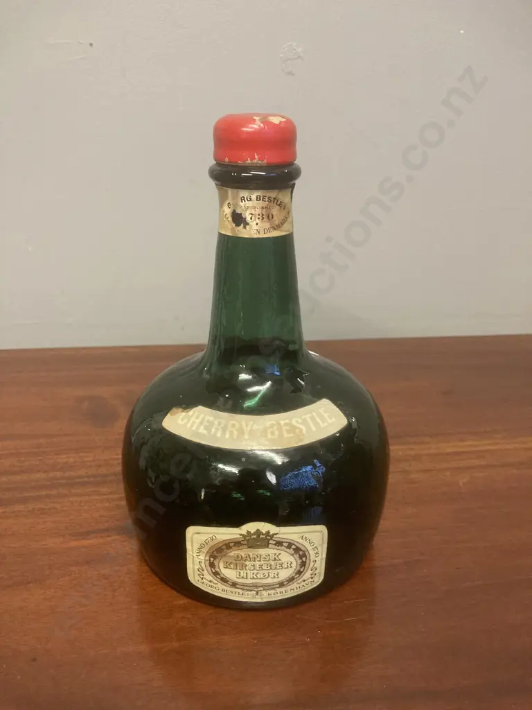 Vintage George Bestle Danish Cherry Bestle Musical Bottle, With Built In Music Box. Working Condition Image 1++