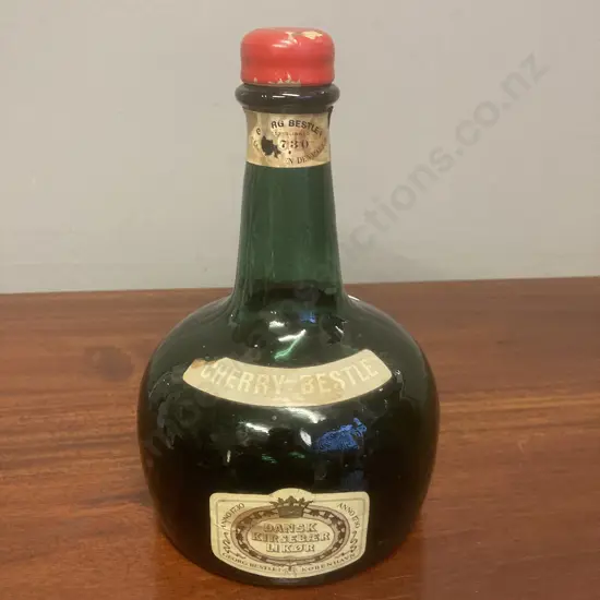 Vintage George Bestle Danish Cherry Bestle Musical Bottle, With Built In Music Box. Working Condition