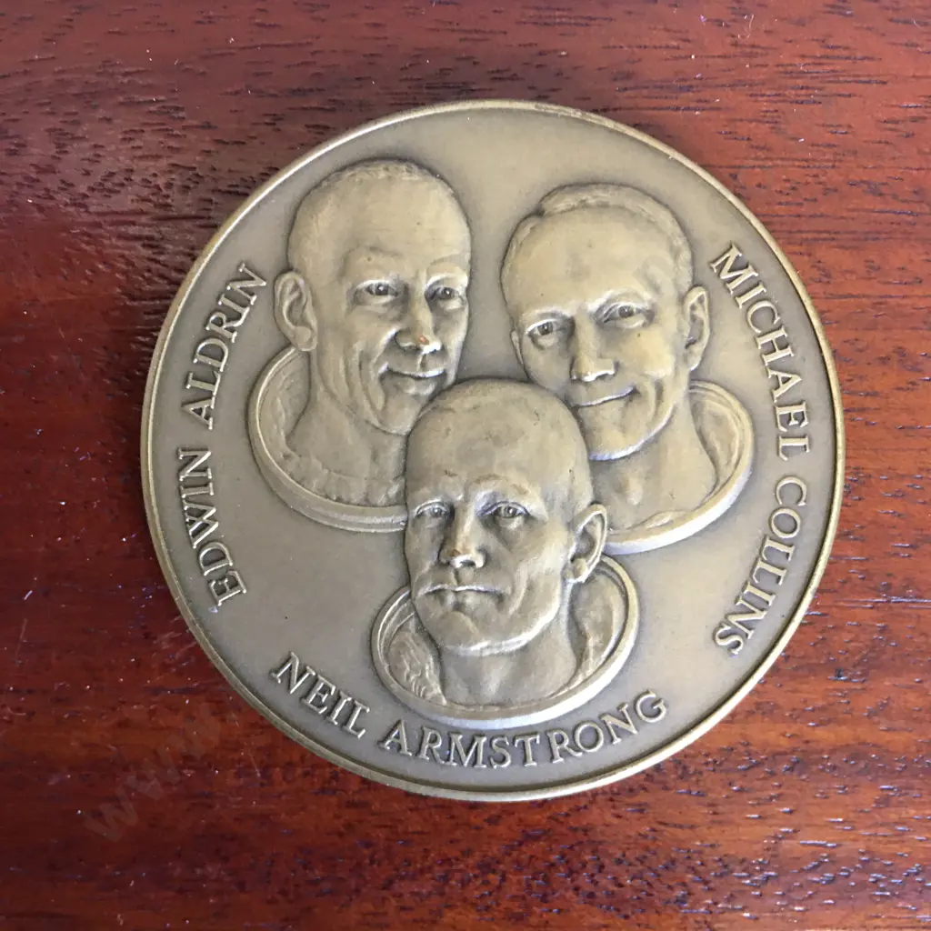 Apollo X1 1969 First USA Landing On The Moon Medal 50mm. Image 1++