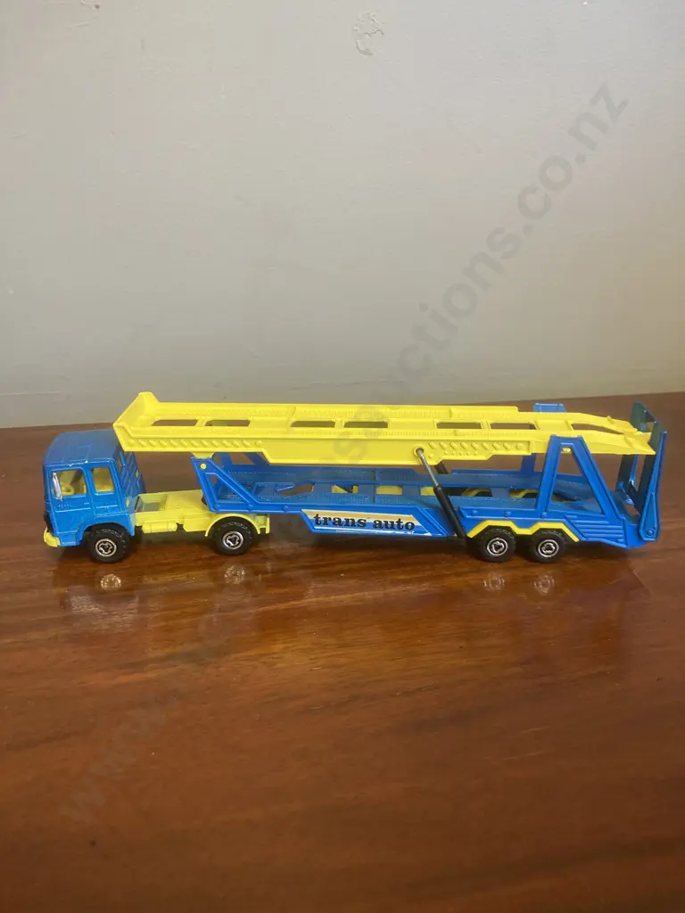 Vintage Majorette Ech 1:60 Trans Auto Car Carrier Image 1++