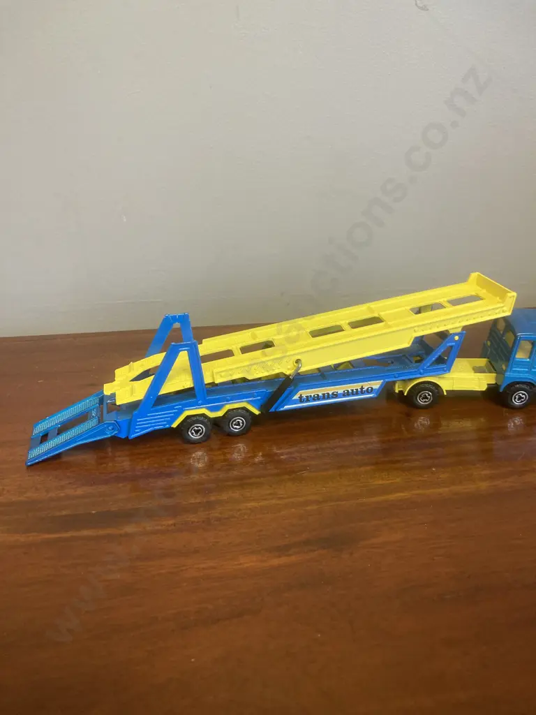 Vintage Majorette Ech 1:60 Trans Auto Car Carrier Image 1++
