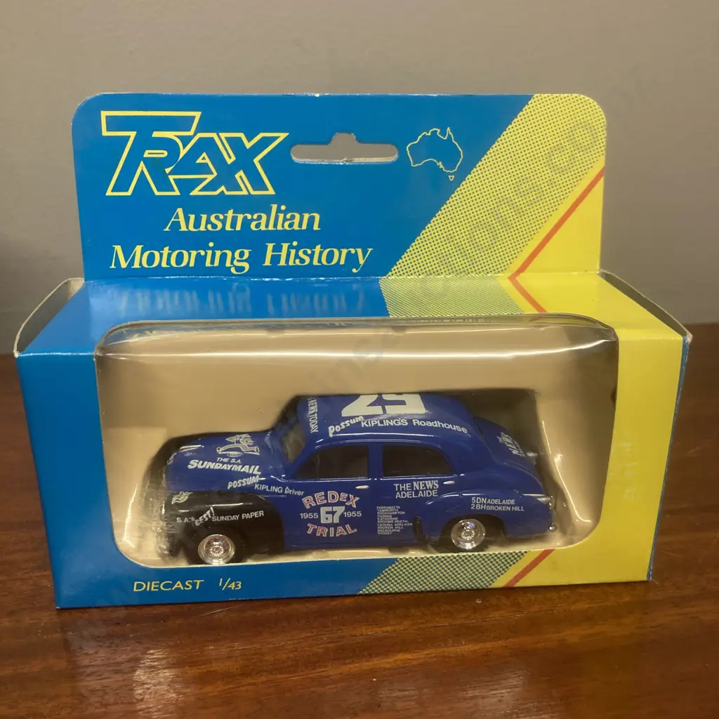 Trax 1:43 8001R FJ Holden Sedan 1955 Redex Trial - Blue Limited Edition - Boxed Image 1++