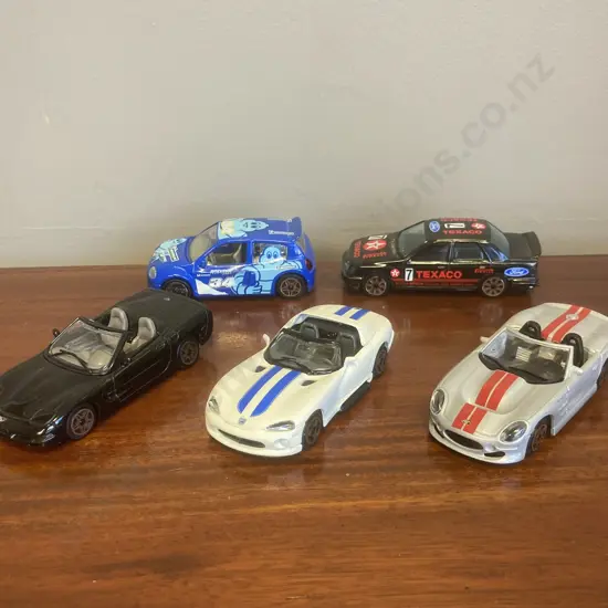 Burago Diecast 1:43 Ford Sierra Texaco, Renault Clio Trophy, Corvette, Dodge Viper & Shelby Series 1
