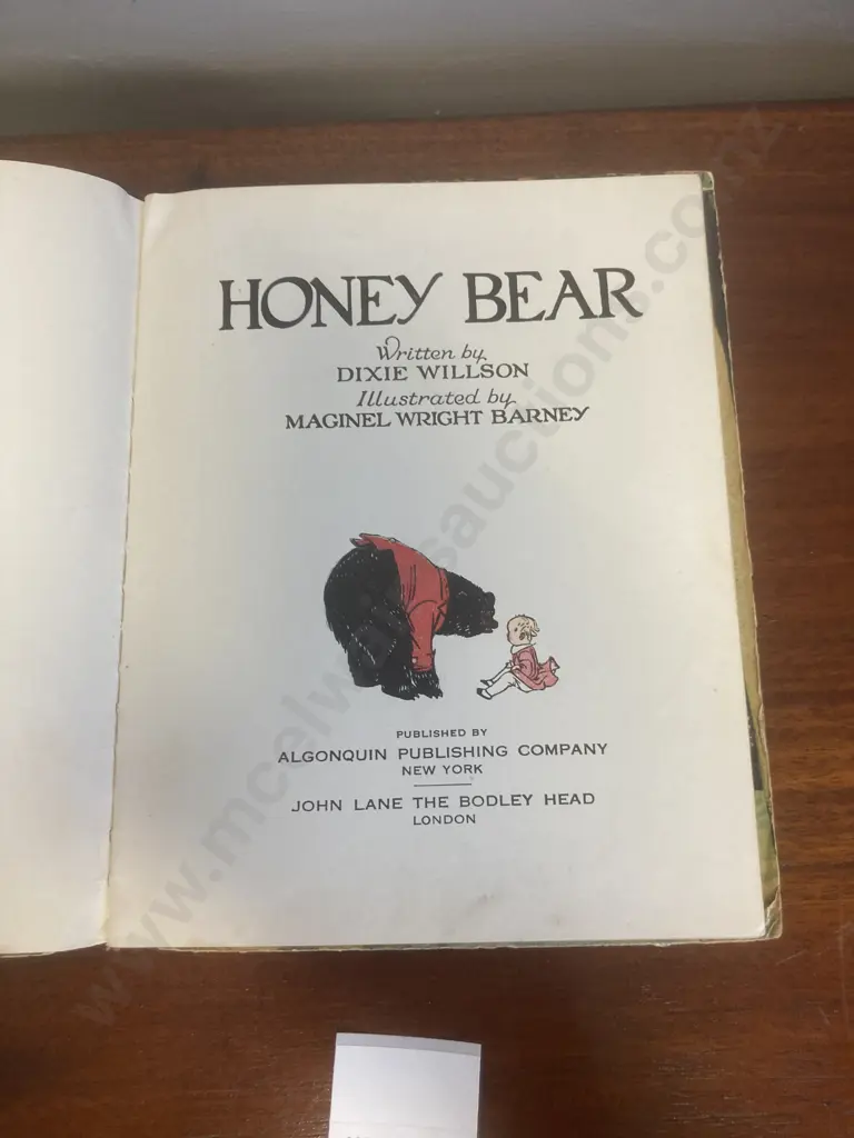 Honey Bear by Dixie Willson, Illustrated by Maginel Wright Barney, 1923 First Edition Hardcover Image 1++