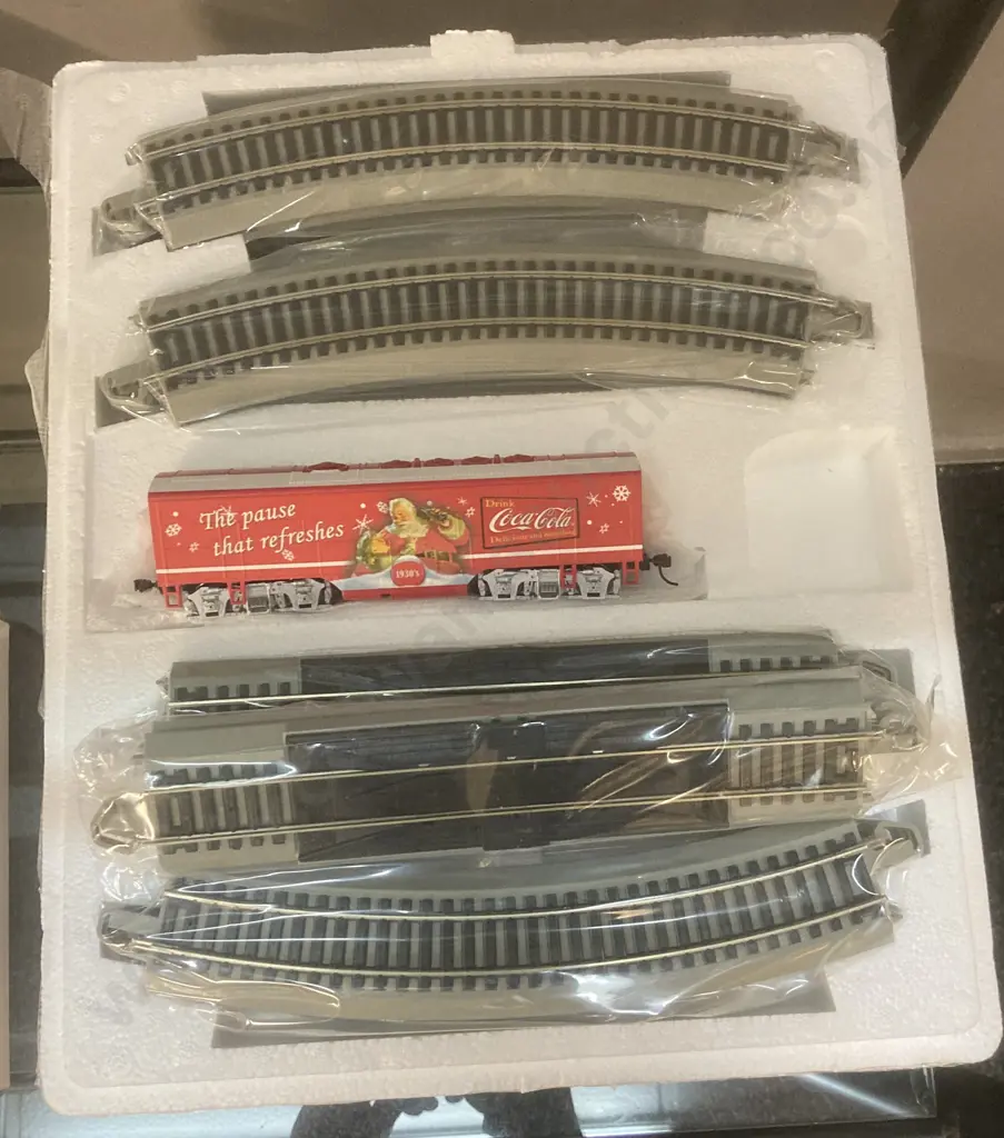 Bradford Exchange The COCA-COLA Through The Years Express Trains Collection With a Controller / Wallpack, HO Scale Image 1++