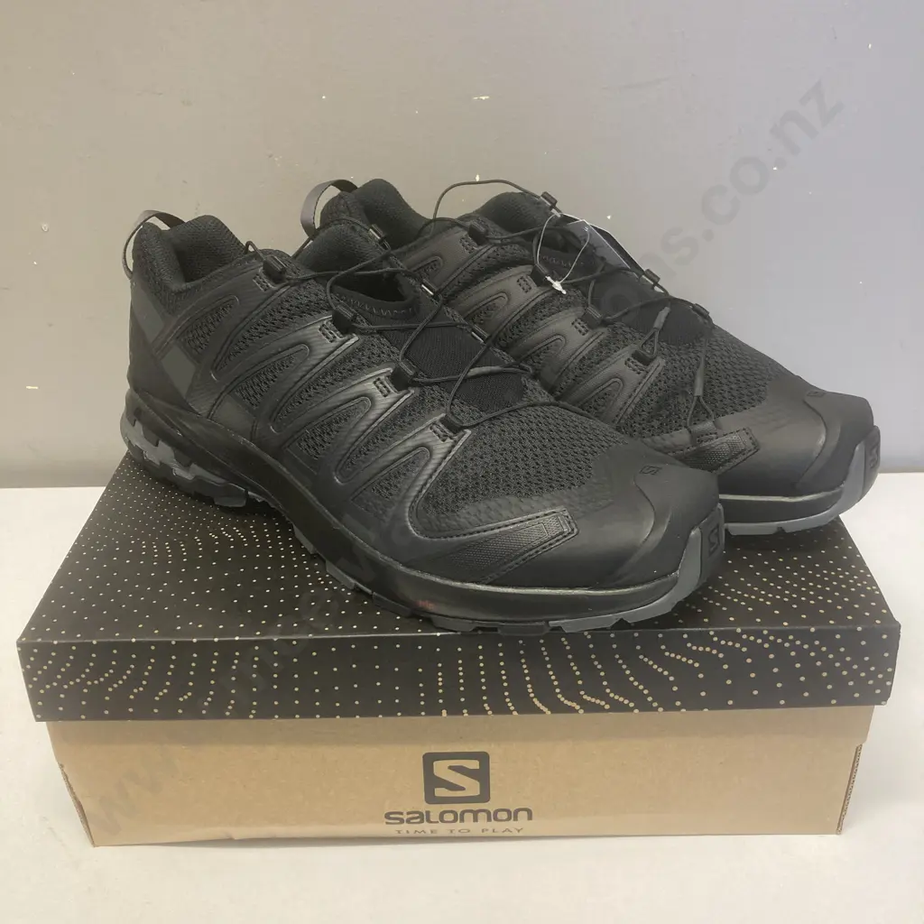 New Salomon Mens XA PRO 3D V8 Multisport Shoes, Black / Black / Magnet, Sz UK12.5, EUR 48 Image 1++