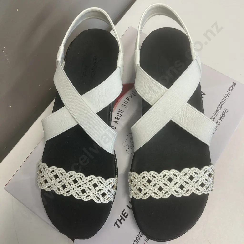 New Skechers Arch Fit Wedges Rumble Dance Party, White, Sz UK6 EUR 39 Image 1++