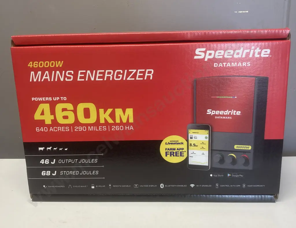 New Speedrite Datamars 46000W Mains Energizer, Max Output Energy 46J & Stores 68J of Energy Bluetooth and WI-FI Enabled. Image 1++